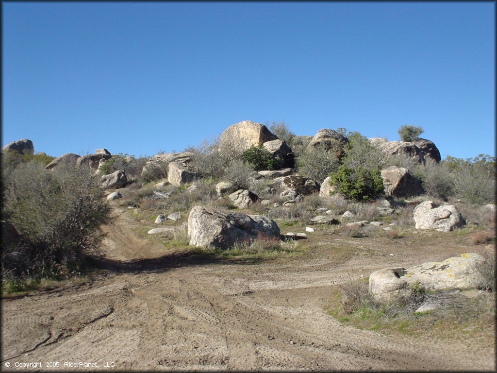 Terrain example at Lark Canyon OHV Area Trail