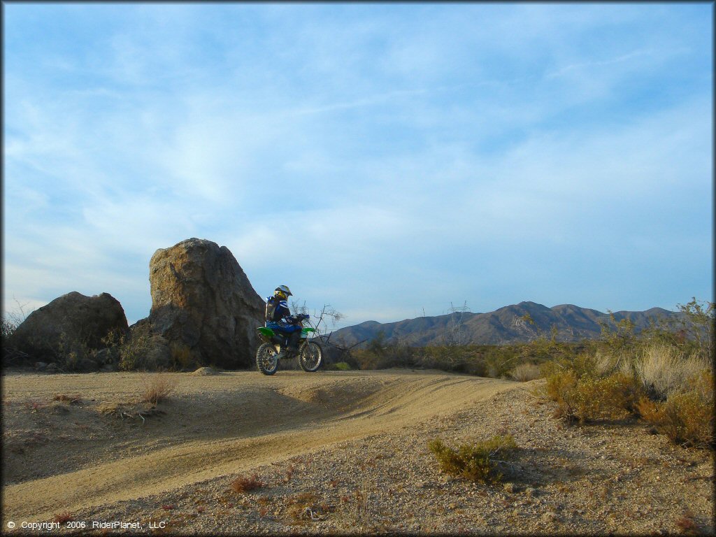 Kawasaki KX Dirt Bike at Desert Vista OHV Area Trail