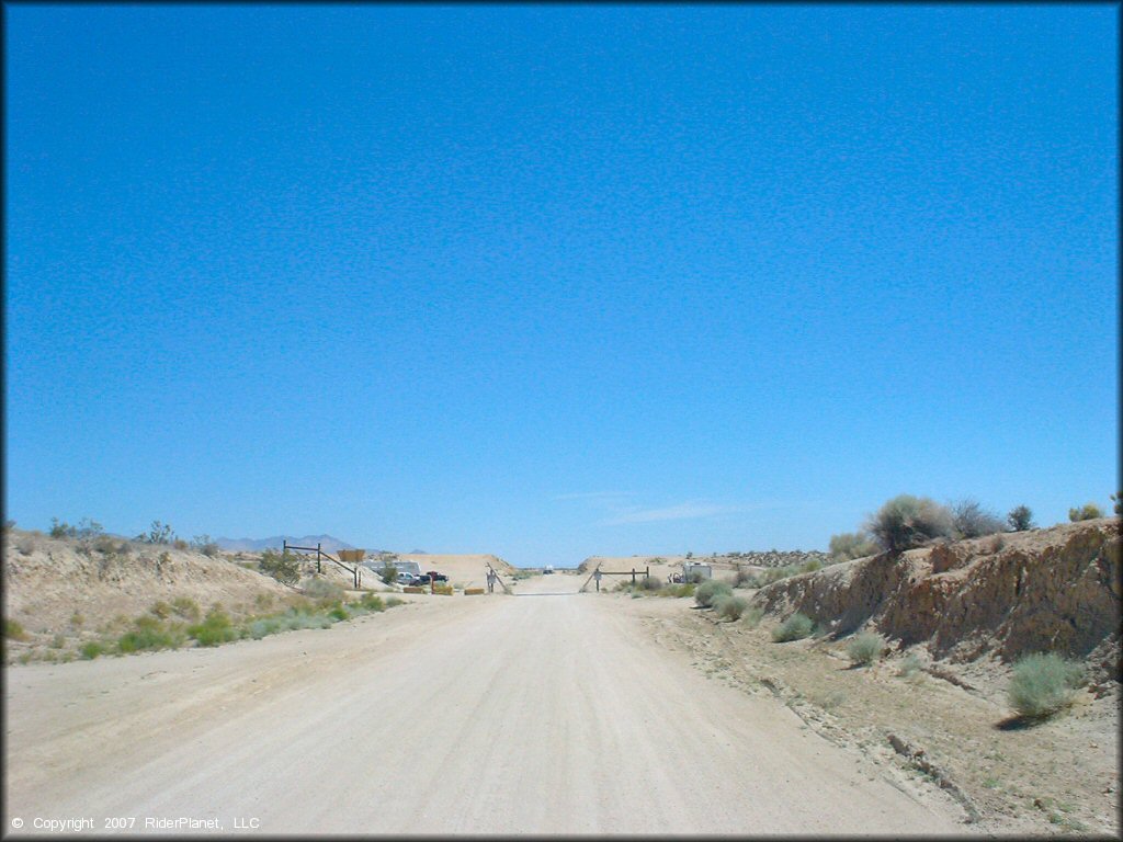 RV Trailer Staging Area and Camping at Dove Springs Trail