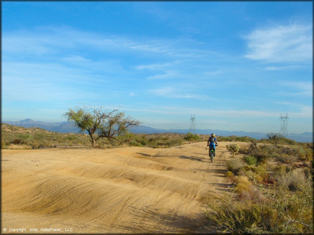 Kawasaki KX Off-Road Bike at Desert Vista OHV Area Trail
