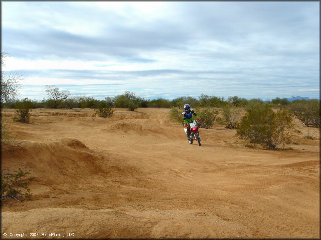 Honda CRF Dirt Bike at Pinal Airpark Trail