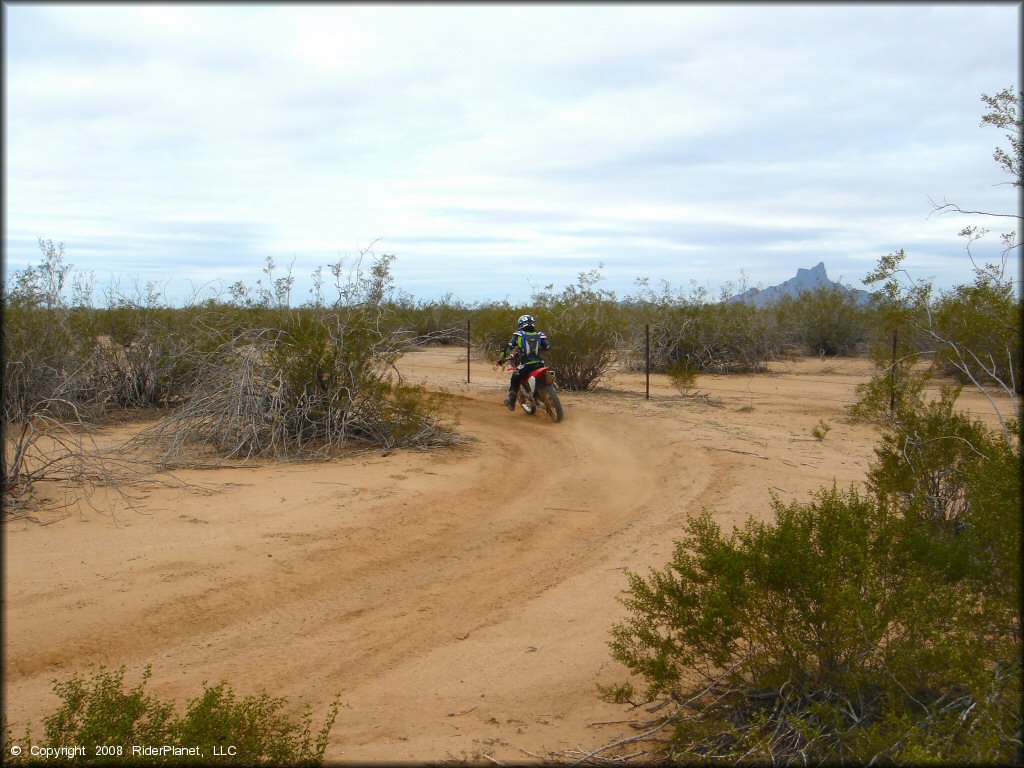 Honda CRF Dirt Bike at Pinal Airpark Trail
