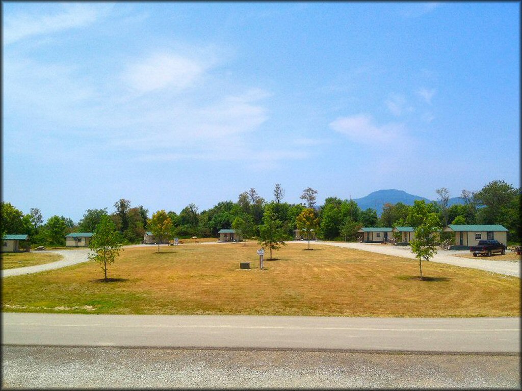 View of cabin rentals at Windrock Park.