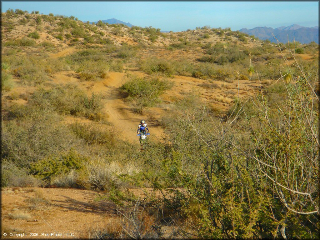 Kawasaki KX Dirt Bike at Desert Vista OHV Area Trail