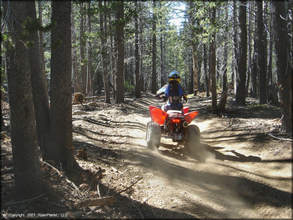 Girl on Honda ATV at South Camp Peak Loop Trail
