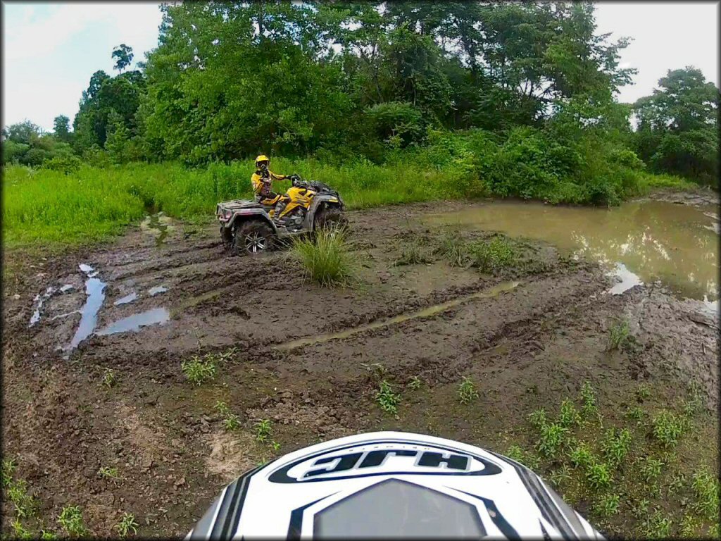 OHV crossing the water at Hudson Valley Trails