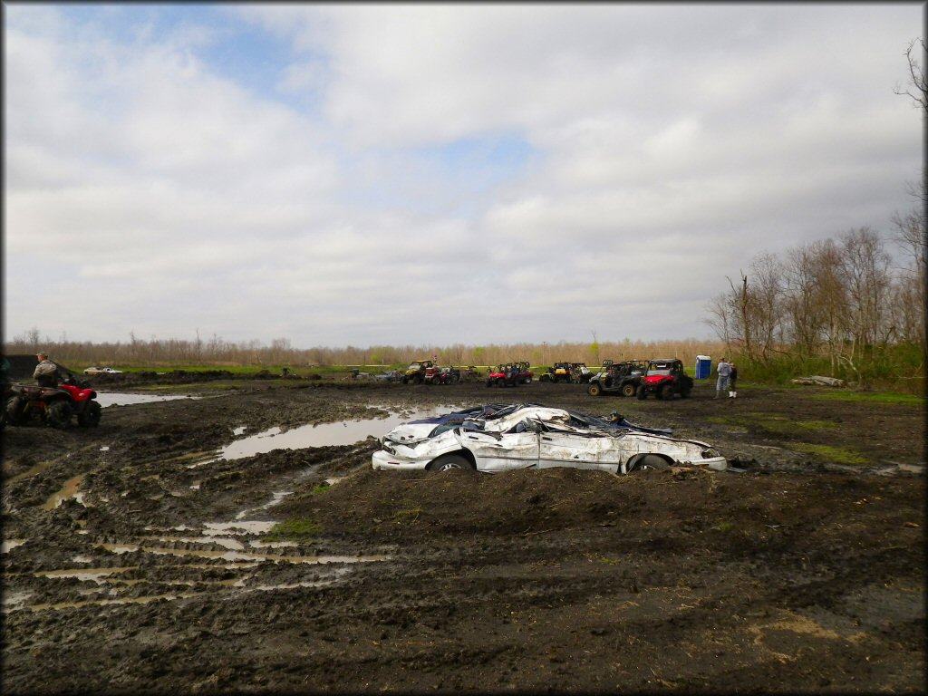 RV Trailer Staging Area and Camping at Red Creek NOLA Offroad Park Trail