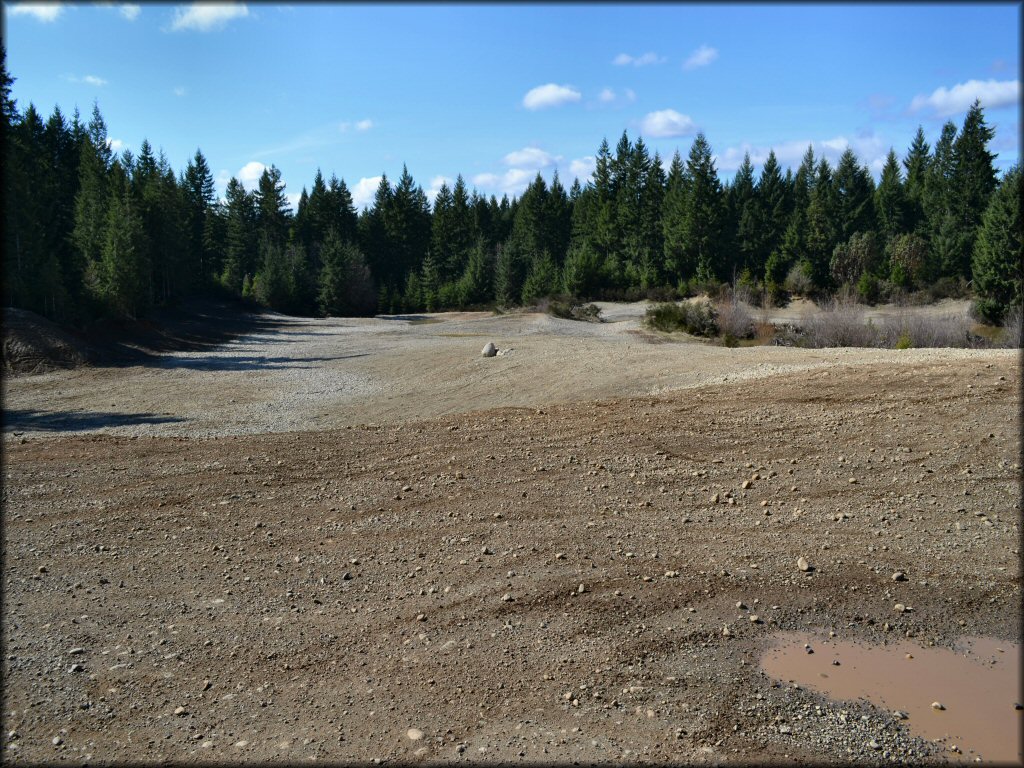 Gravel play area.