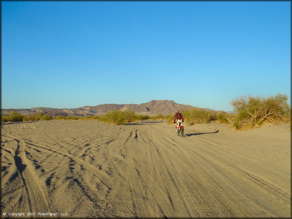 Honda CRF Motorcycle at Rasor OHV Area
