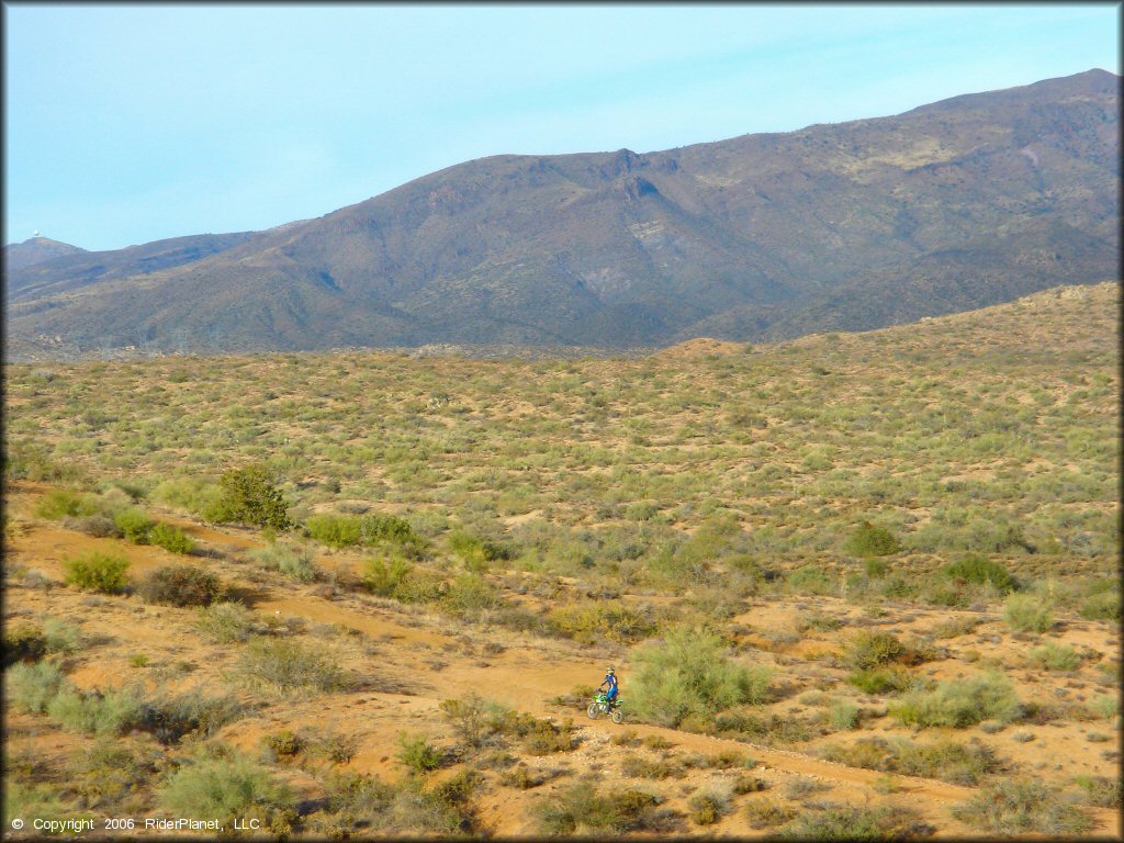 Kawasaki KX Motorcycle at Desert Vista OHV Area Trail