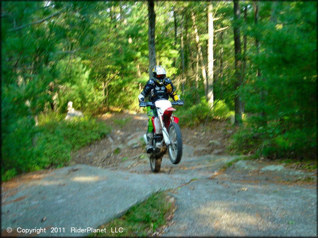 OHV wheelying at F. Gilbert Hills State Forest Trail