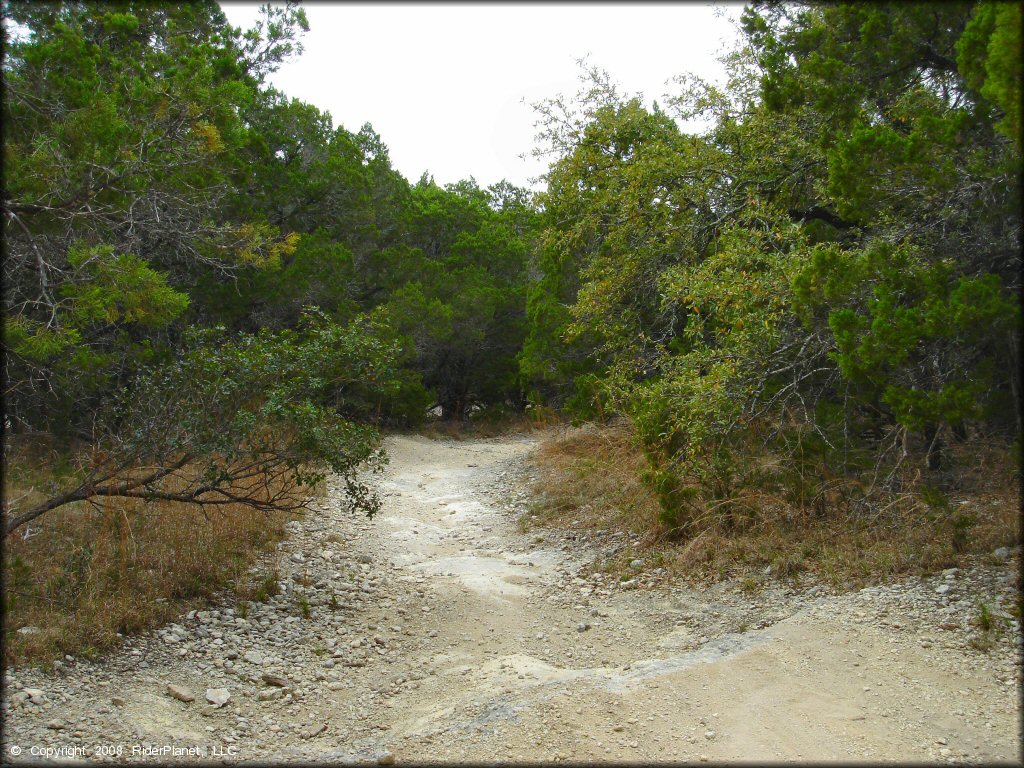 Example of terrain at Emma Long Metropolitan Park Trail