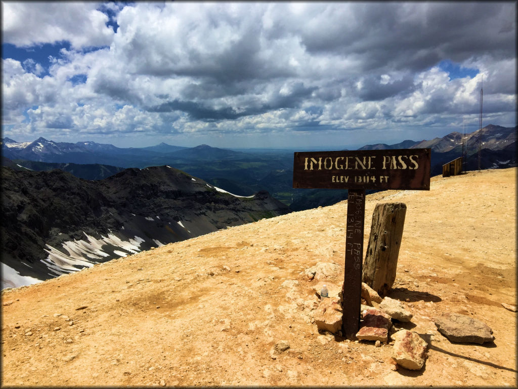 A view from Imogene Pass, elevation 13,114 feet.