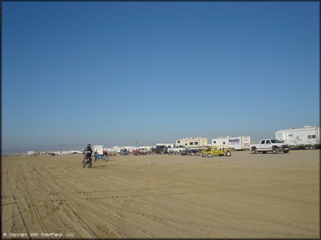 RV Trailer Staging Area and Camping at Oceano Dunes SVRA Dune Area