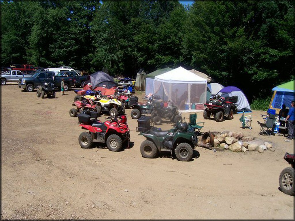 RV Trailer Staging Area and Camping at North Country ATV Association of Eastern NY Trail