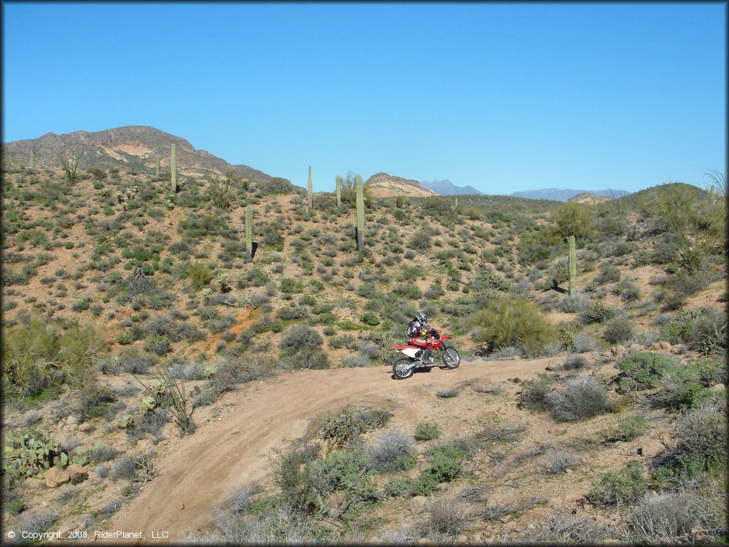 Honda CRF Dirtbike at Bulldog Canyon OHV Area Trail