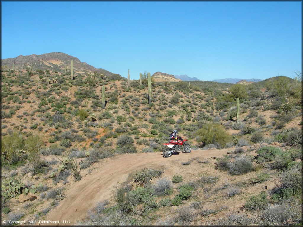 Honda CRF Dirt Bike at Bulldog Canyon OHV Area Trail