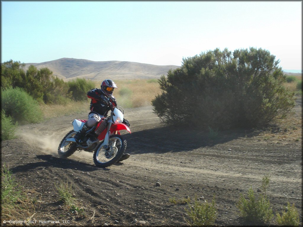 Honda CRF Off-Road Bike at San Luis Reservoir State Recreation Area Trail
