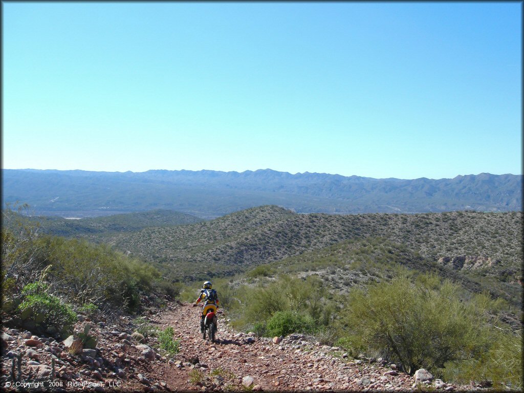 Honda CRF Dirt Bike at Mescal Mountain OHV Area Trail