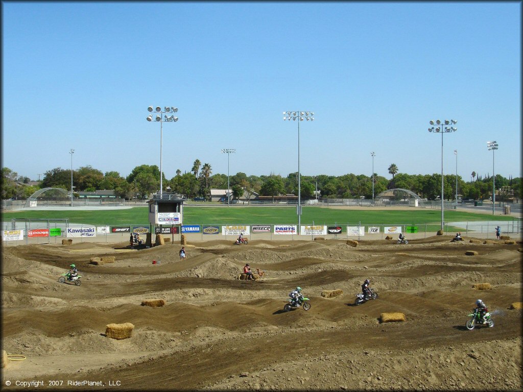 Kawasaki KX Dirt Bike at Los Banos Fairgrounds County Park Track