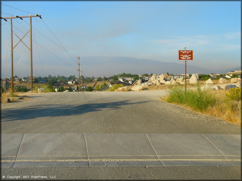 RV Trailer Staging Area and Camping at Keystone Canyon Trail