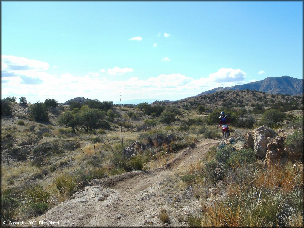 Honda CRF Motorcycle at Redington Pass Trail