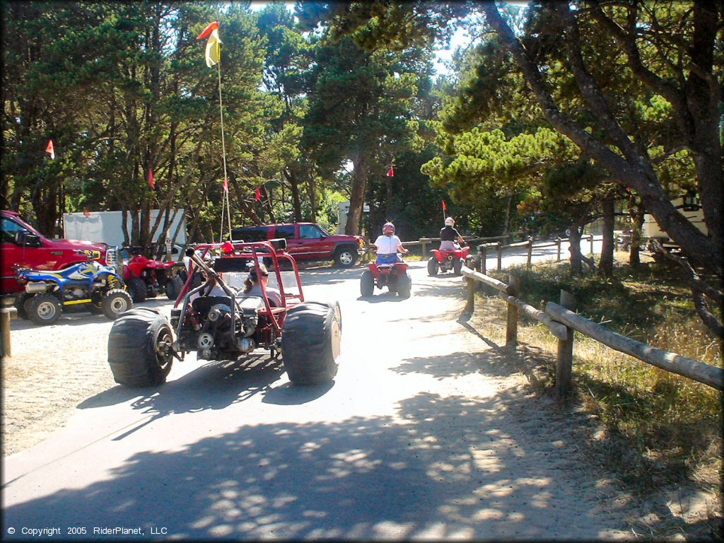 RV Trailer Staging Area and Camping at Sand Lake Dune Area