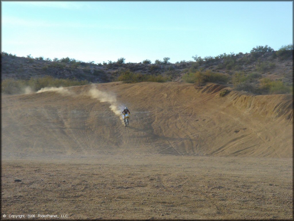 OHV doing a wheelie at Desert Vista OHV Area Trail