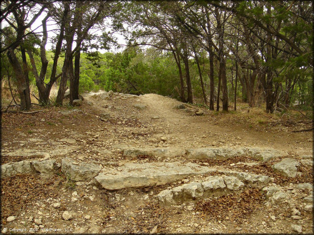 Some terrain at Emma Long Metropolitan Park Trail
