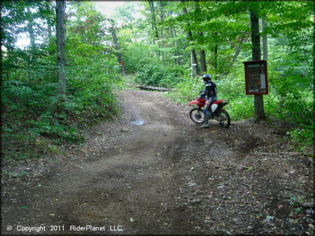 Honda CRF Dirt Bike at Tall Pines ATV Park Trail