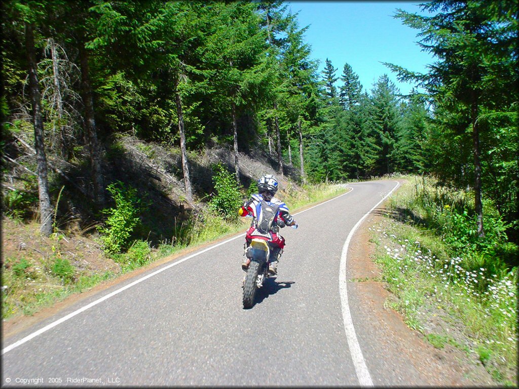 Girl riding a OHV at Upper Nestucca Motorcycle Trail System