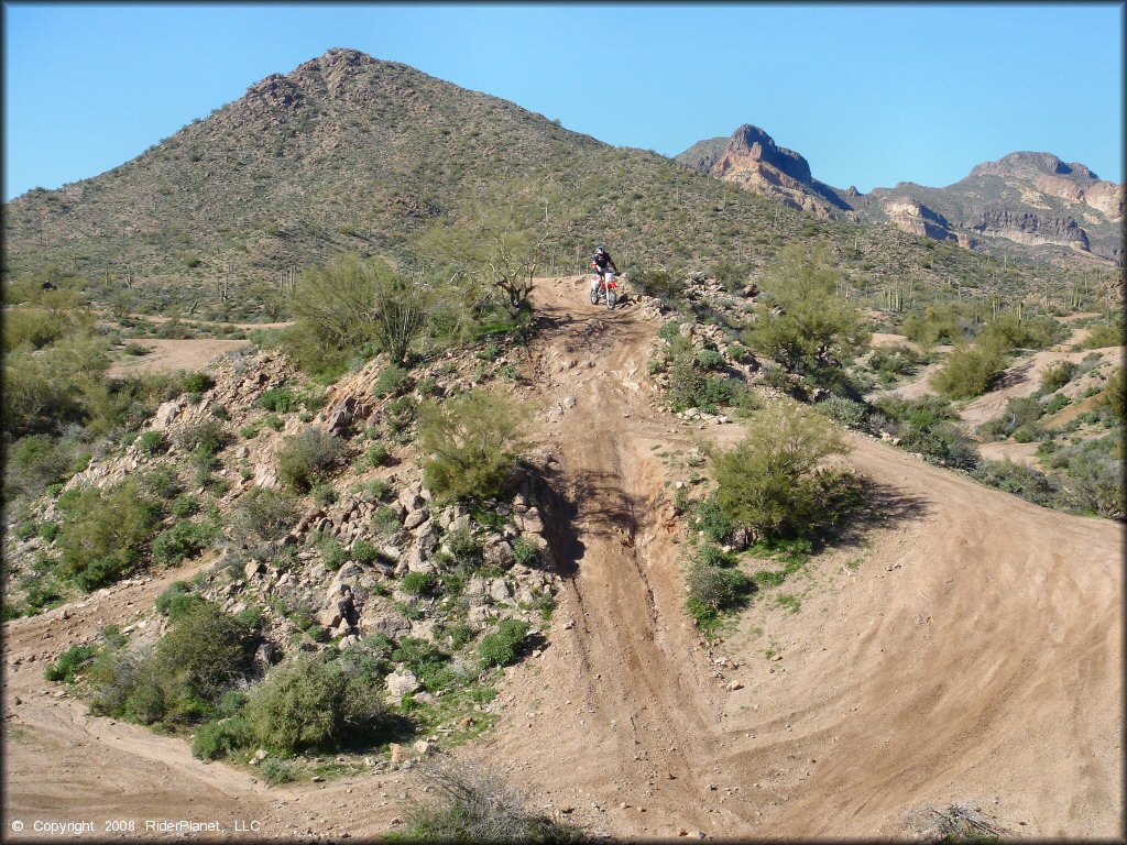 Honda CRF Dirt Bike at Bulldog Canyon OHV Area Trail