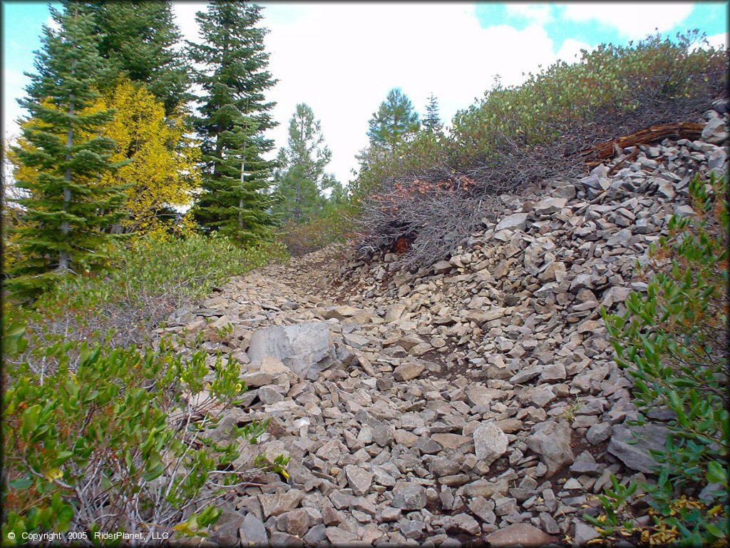 A trail at Prosser Hill OHV Area Trail